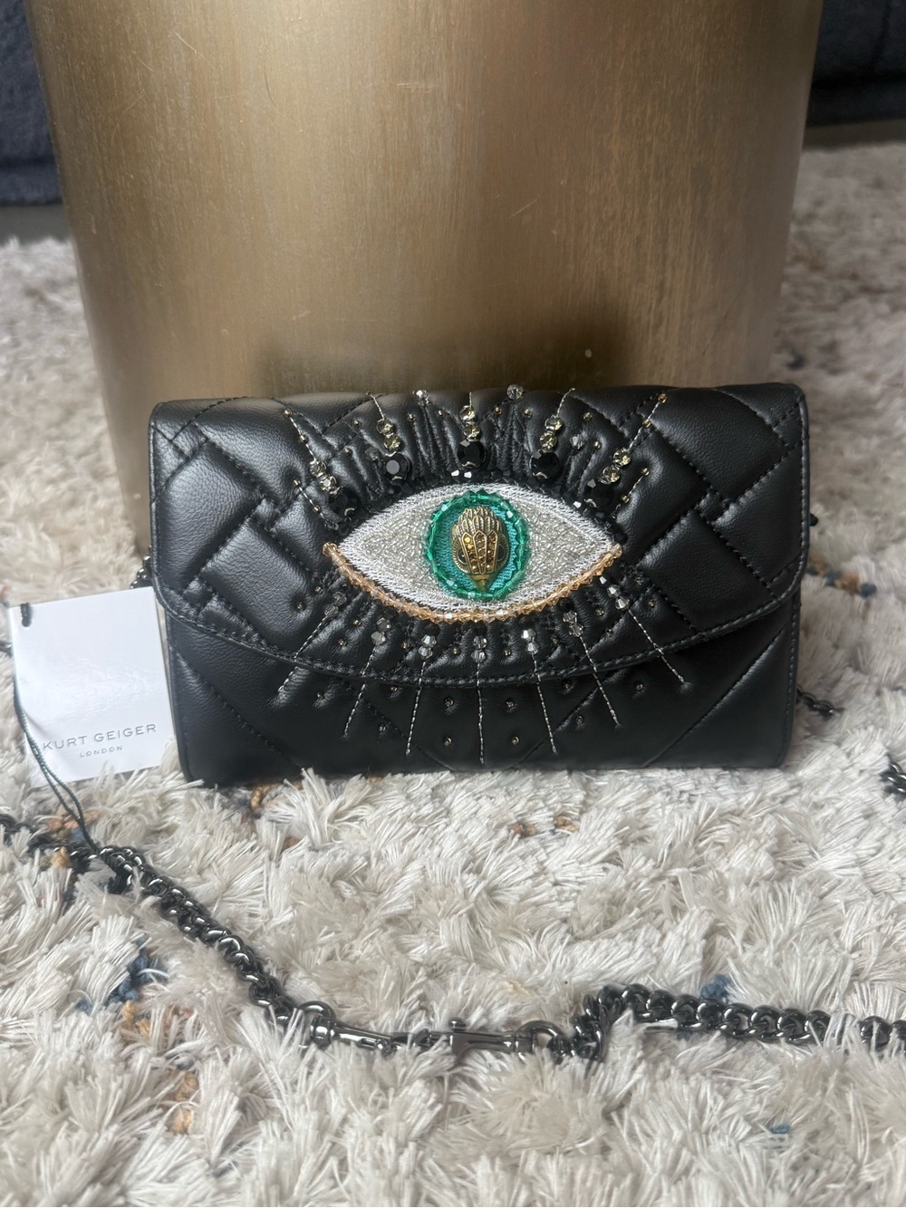 KURT GEIGER NWT EVIL EYE KENSINGTON CHAIN WALLET